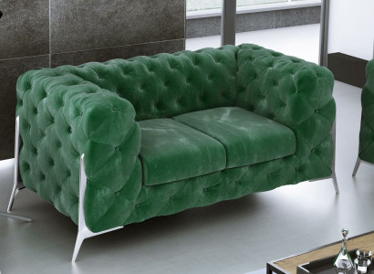 Chesterfield Couch 2 Sitzer Polster Sitz Stoff Textil Couchen Leder Sofas Sofa